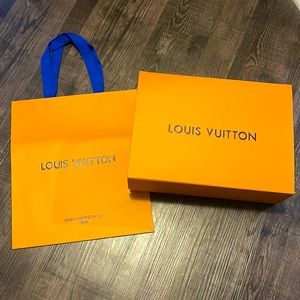 Louis Vuitton Box and Gift Bag with Wrapping Paper and Ribbon